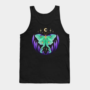 Magical Luna moth green and purple Tank Top